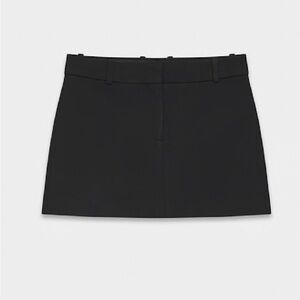 Aritzia Black Chisel Micro Skort